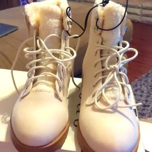 Women's Francisco lace up white boots by a.n.a. in size 11M